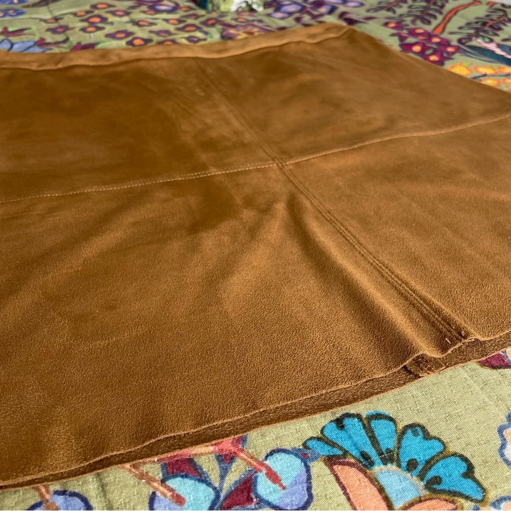 Alfani Faux Suede Brown Skirt Size 14 - Picture 5 of 6
